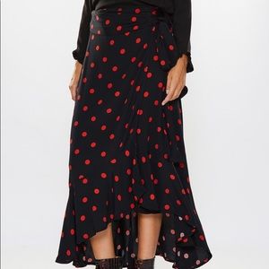 GANNI Barra Crepe Maxi Skirt